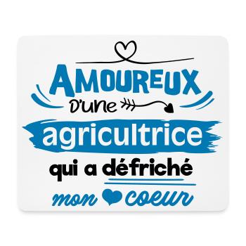 Amoureux d'une agricultrice - Tapis de souris (format paysage) - blanc - Devant