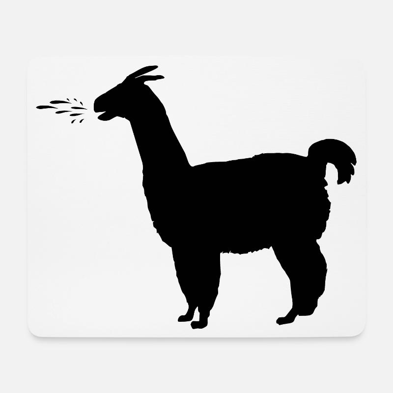 Llama spits - Mouse Pad (horizontal) - white