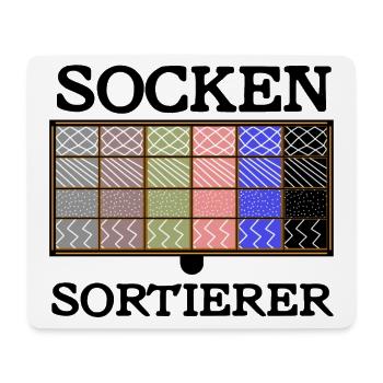 Sockensortierer - Mousepad (Querformat) - Weiß - Vorne
