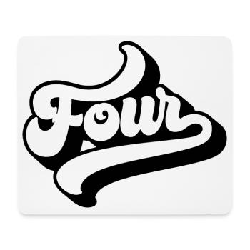 Four 4th Birthday Kids Boys Girls 4 Years Old - Mouse Pad (horizontal) - white - Front