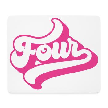 Four 4th Birthday For Girls 4 Years Old - Mouse Pad (horizontal) - white - Front