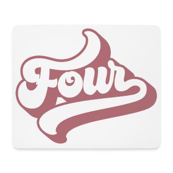 Four 4th Birthday For Girls 4 Years Old - Mouse Pad (horizontal) - white - Front