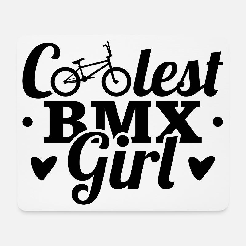 Coolstes BMX Mädchen - Mousepad (Querformat) - Weiß