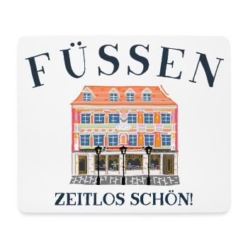Füssen, Allgäu, Bayern, zeitlos schön, Altstadt - Mousepad (Querformat) - Weiß - Vorne