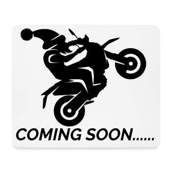 coming soon santa claus Weihnachtsmann Wheelie - Mousepad (Querformat) - Weiß - Vorne