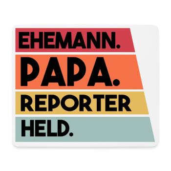 Ehemann Papa Reporter Held - Mousepad (Querformat) - Weiß - Vorne