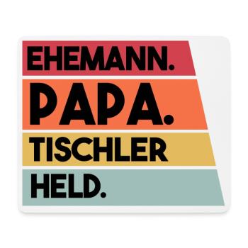 Ehemann Papa Beruf Tischler Held - Mousepad (Querformat) - Weiß - Vorne