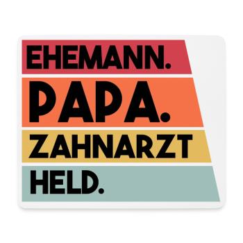 Ehemann Papa Beruf Zahnarzt Held - Mousepad (Querformat) - Weiß - Vorne