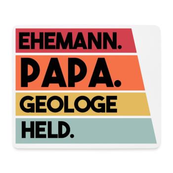 Ehemann Papa Geologe Held - Mousepad (Querformat) - Weiß - Vorne