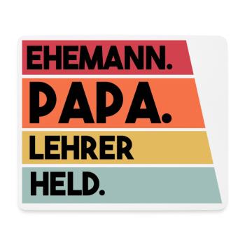 Ehemann Papa Lehrer Held - Mousepad (Querformat) - Weiß - Vorne