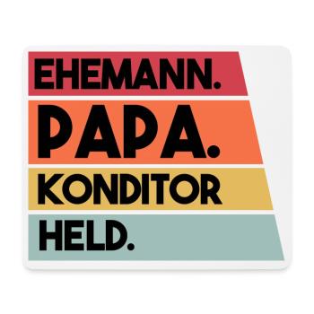 Ehemann Papa Konditor Held - Mousepad (Querformat) - Weiß - Vorne