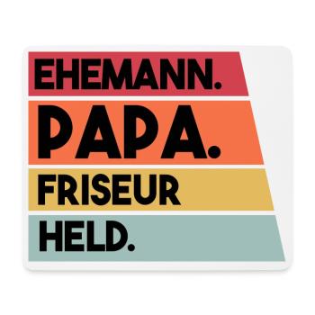 Ehemann Papa Friseur Held - Mousepad (Querformat) - Weiß - Vorne