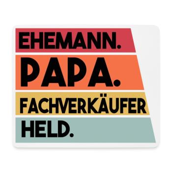 Ehemann Papa Fachverkäufer Held - Mousepad (Querformat) - Weiß - Vorne