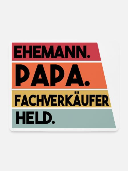 Ehemann Papa Fachverkäufer Held - Mousepad (Querformat) - Weiß