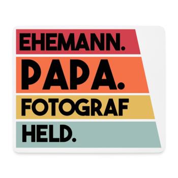 Ehemann Papa Fotograf Held - Mousepad (Querformat) - Weiß - Vorne
