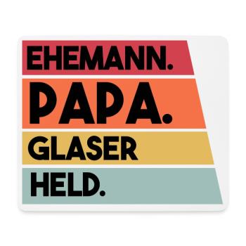 Ehemann Papa Glaser Held - Mousepad (Querformat) - Weiß - Vorne
