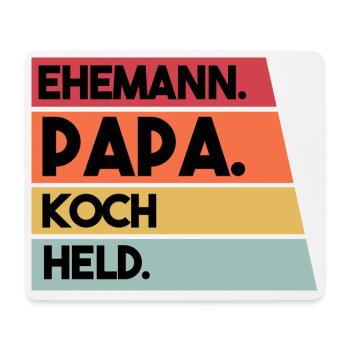 Ehemann Papa Koch Held - Mousepad (Querformat) - Weiß - Vorne