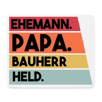 Ehemann Papa Bauherr Held - Mousepad (Querformat) - Weiß - Vorne