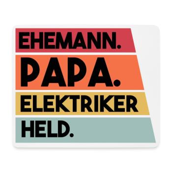 Ehemann Papa Elektriker Held - Mousepad (Querformat) - Weiß - Vorne