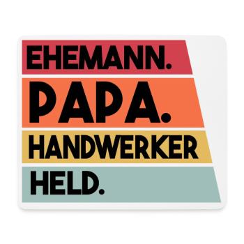 Ehemann Papa Handwerker Held - Mousepad (Querformat) - Weiß - Vorne
