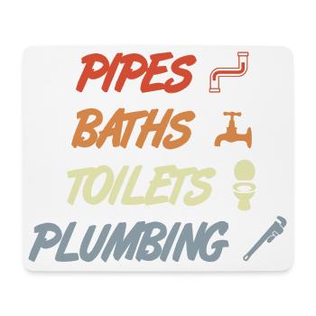 Plumbing - Mouse Pad (horizontal) - white - Front