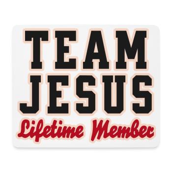 Team Jesus Lifetime Member Design - Mouse Pad (horizontal) - white - Front