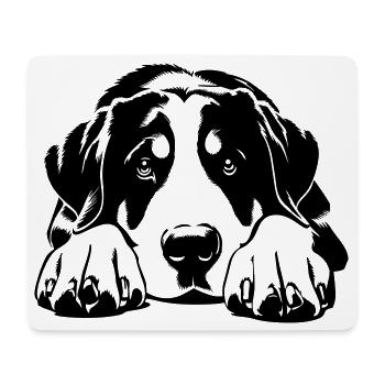 Großer Schweizer Sennenhund - Mousepad (Querformat) - Weiß - Vorne