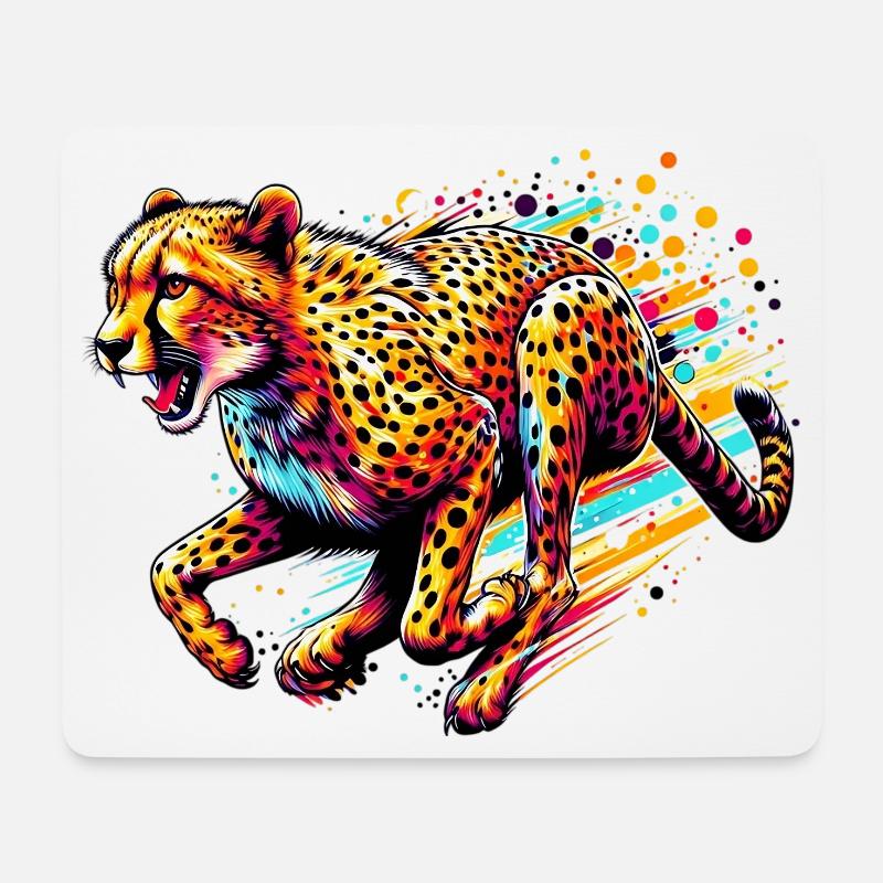 Guépard - Tapis de souris (format paysage) - blanc
