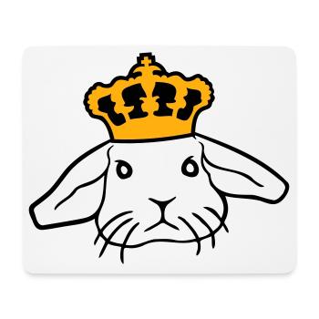 Royal Bunny Crown King Queen Prince Princess - Mouse Pad (horizontal) - white - Front