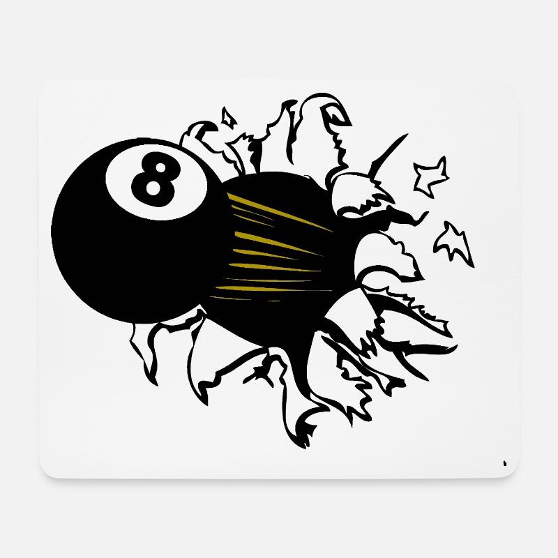 8-Ball Goldtail - Mouse Pad (horizontal) - white