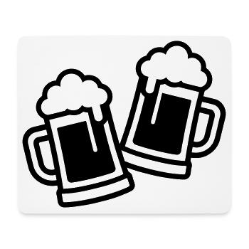 Chope à bière Verre à bière - Tapis de souris (format paysage) - blanc - Devant