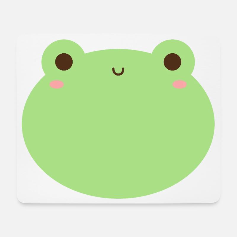Entzückendes Kawaii Frosch Charakterdesign - Mousepad (Querformat) - Weiß