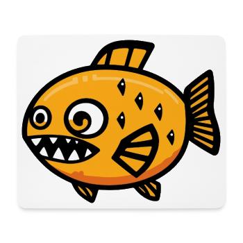 Piranha Fish Halloween Comic Funny - Mouse Pad (horizontal) - white - Front