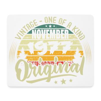 Jahrgang November 1977 Original November 1977 - Mousepad (Querformat) - Weiß - Vorne