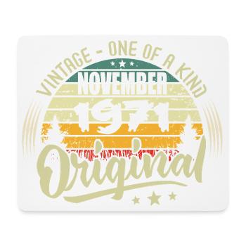 Jahrgang November 1971 Original November 1971 - Mousepad (Querformat) - Weiß - Vorne