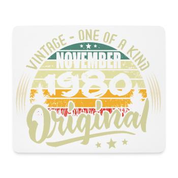 Vintage November 1980 Original November 1980 - Mouse Pad (horizontal) - white - Front