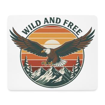 Eagle Wild and Free Retro Vintage Nature Motif - Mouse Pad (horizontal) - white - Front