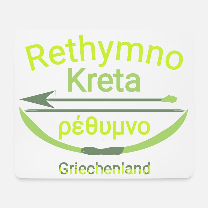 Réthymnon Crète avec arc et flèche Tendance cool - Tapis de souris (format paysage) - blanc
