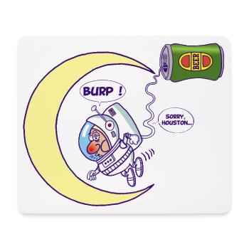 Astronaute et bière - Tapis de souris (format paysage) - blanc - Devant
