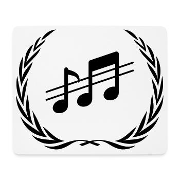 Musik Noten Kranz - Mousepad (Querformat) - Weiß - Vorne