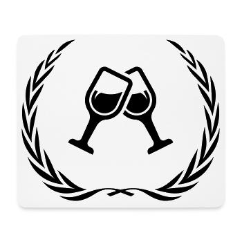 Wein Gläser Kranz - Mousepad (Querformat) - Weiß - Vorne