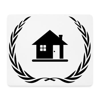 Haus Symbol Home Kranz - Mousepad (Querformat) - Weiß - Vorne