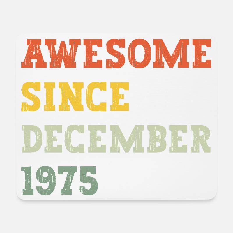 1975 Dezember Geburtstagsgeschenk - Mousepad (Querformat) - Weiß
