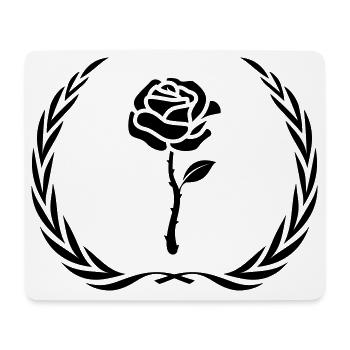 Rose Symbol Wreath - Mouse Pad (horizontal) - white - Front