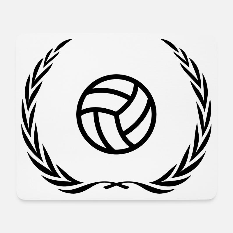 Volleyball Symbol - Mousepad (Querformat) - Weiß
