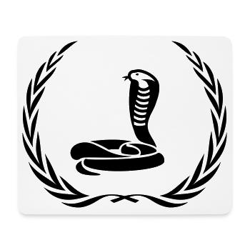 Schlange Kobra Kranz - Mousepad (Querformat) - Weiß - Vorne