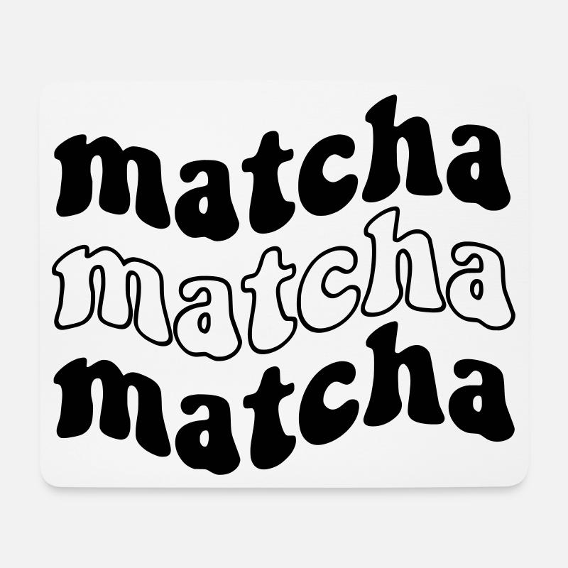 Matcha Matcha Matcha – Trendiges SVG Design - Mousepad (Querformat) - Weiß