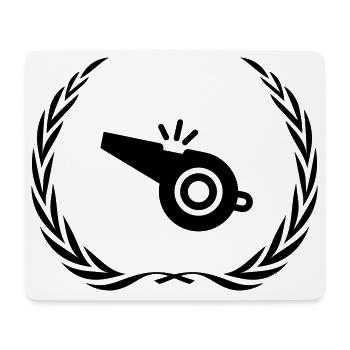 Trillerpfeife Pfeife Kranz - Mousepad (Querformat) - Weiß - Vorne