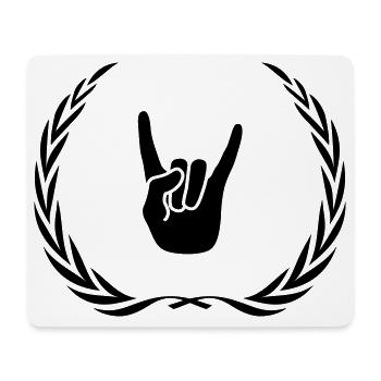 Party Hand Symbol Kranz - Mousepad (Querformat) - Weiß - Vorne