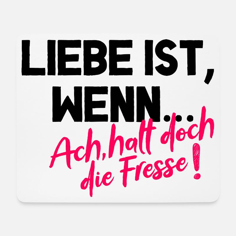 Ach halt doch die Fresse – Fun Shirt - Mousepad (Querformat) - Weiß